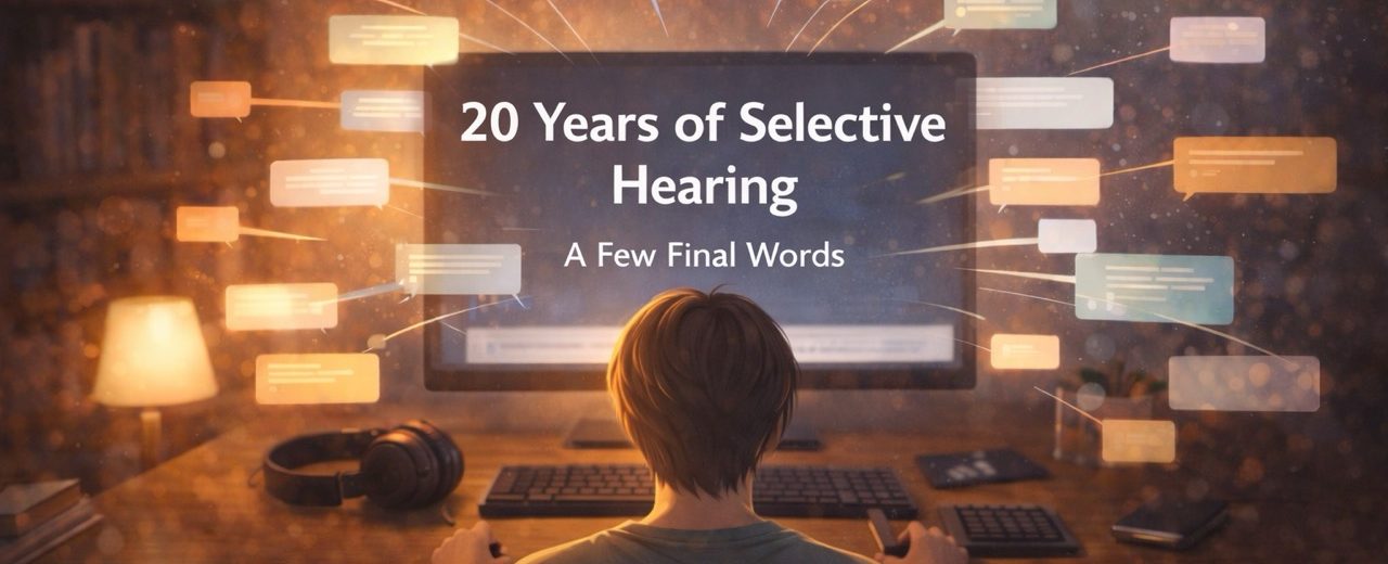 20 Years of Selective Hearing Final Week Title Card